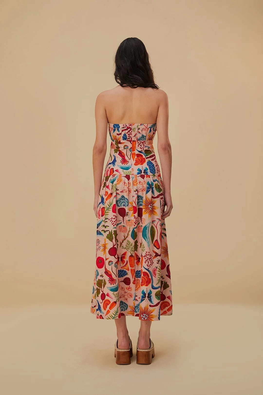 Beige Bright Farm Lenzing™ Ecovero™ Euroflax™ Maxi Dress