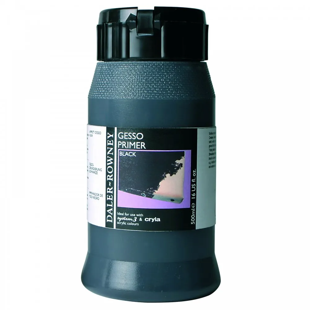 Daler Rowney Black Gesso Primer Acrylic Medium