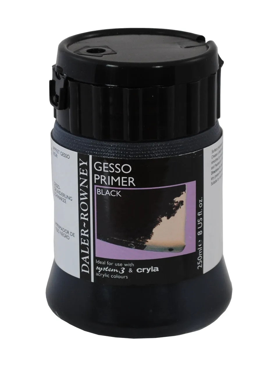Daler Rowney Black Gesso Primer Acrylic Medium