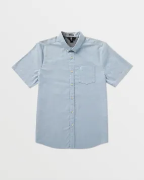 Everett Oxford Short Sleeve Shirt - Wrecked Indigo
