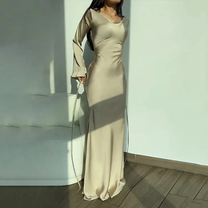 Jessica - Satin Maxi Dress