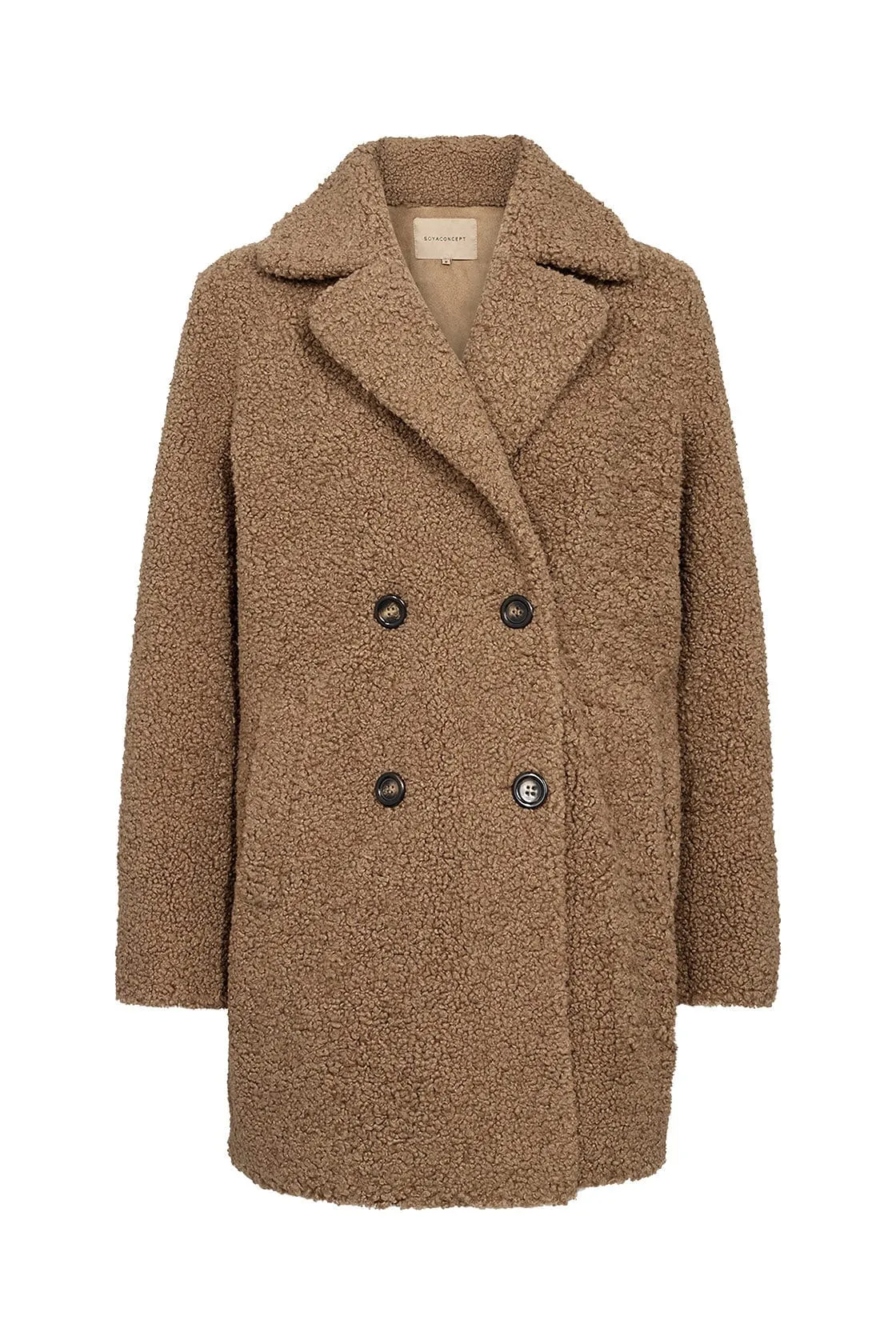 Mukite Teddy Doubled Breasted Coat - Desert Brown