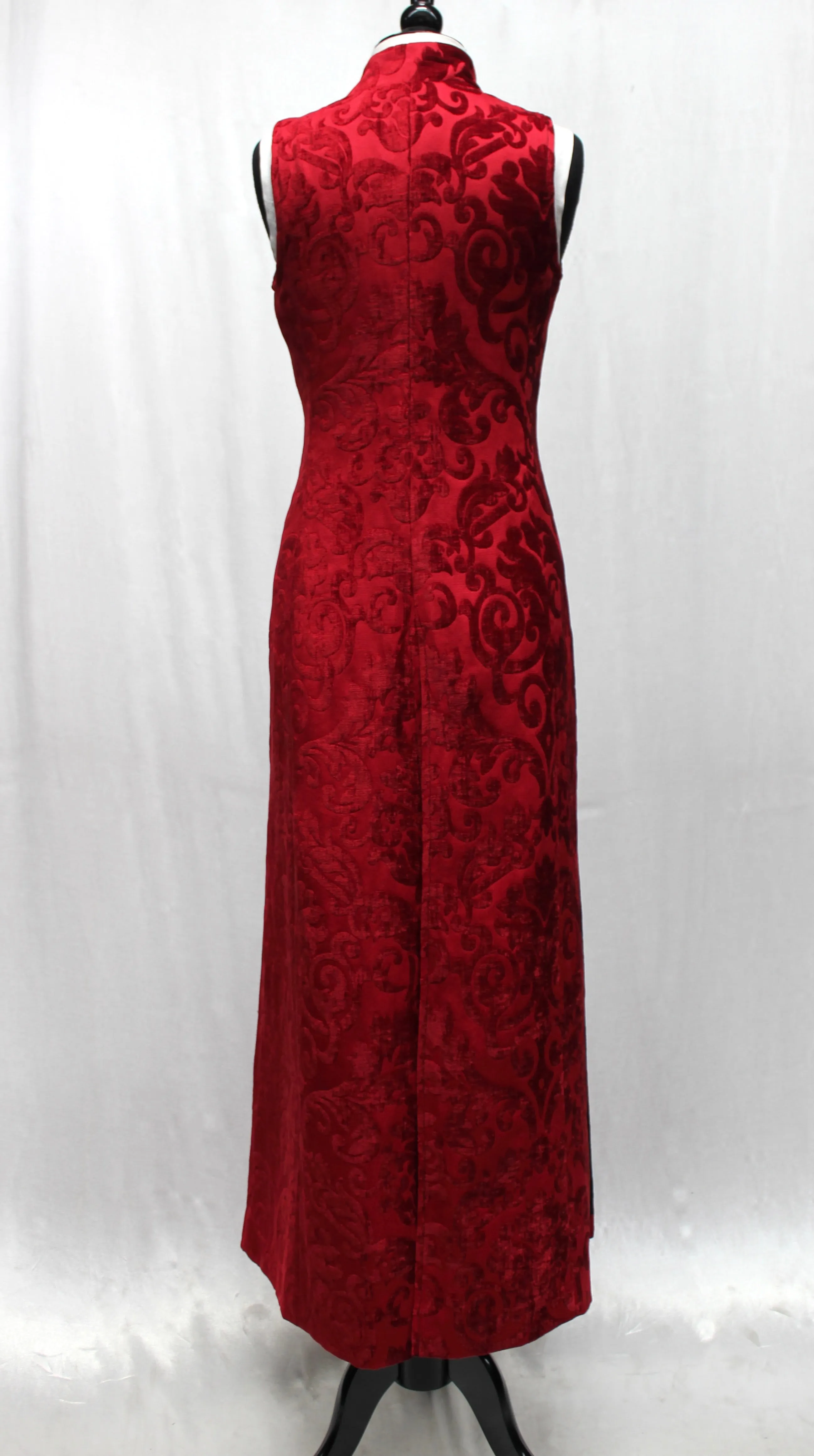 NECROMANTIC COAT/VEST - RED PRINT VELVET