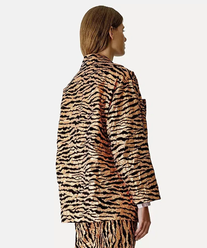 "The magic chest" lurex flock oversized jacket
