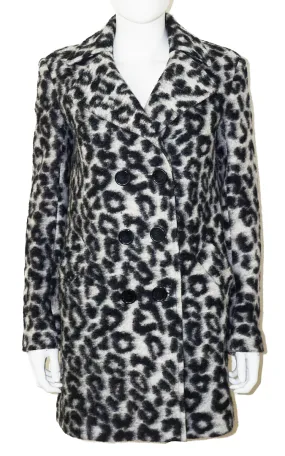 REBECCA MINKOFF Luke Leopard Print Wool Coat