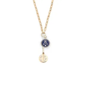 Resilience & Karma Enamel Story : Refined Clip Extension Chain Necklace