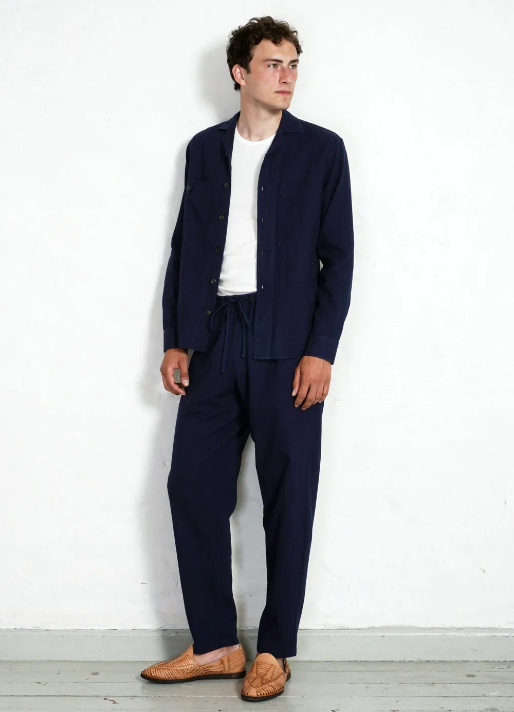 SAMMO | Casual Over Shirt | Waffle Indigo