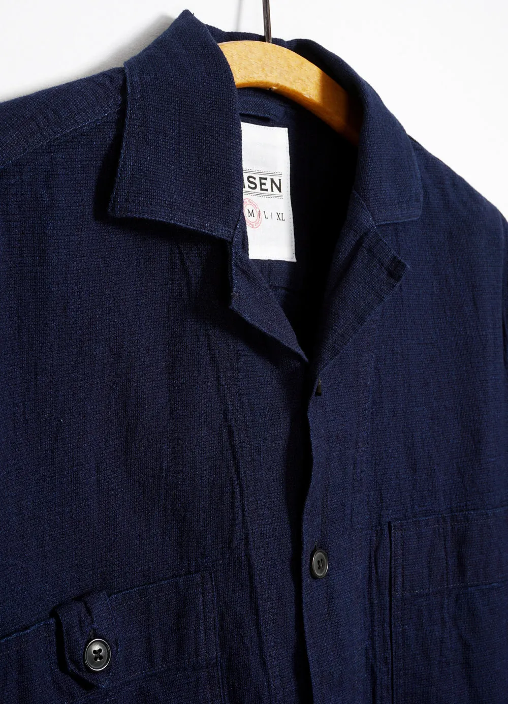 SAMMO | Casual Over Shirt | Waffle Indigo