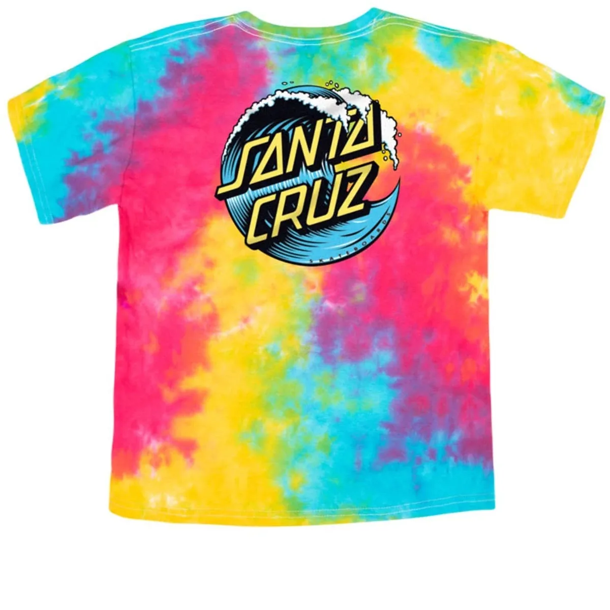 Santa Cruz Wave Dot Short Sleeve Youth T-Shirt - Multi Rainbow