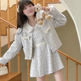 The Mermaids' Valentine's Day Song      Dress with Optional Top and Cardigan Sweater Set Kawaii Academia Y2K Cottagecore Coquette Fairycore Dollette Princesscore